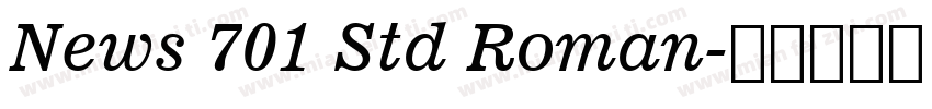 News 701 Std Roman字体转换